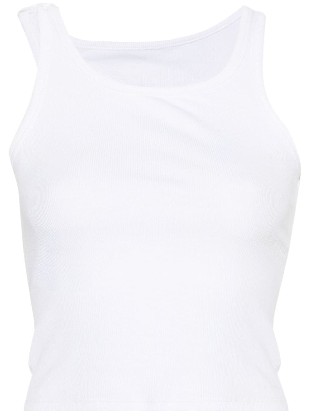 ribbed cropped tank top - 1
