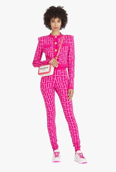 Balmain Balmain x Barbie - Knit cardigan with light pink Balmain monogram outlook