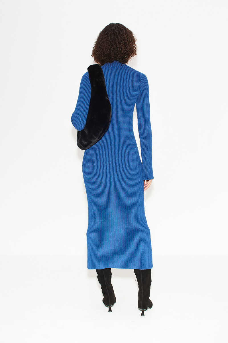 Zumi Textured Knit Dress In Matisse Blue 5