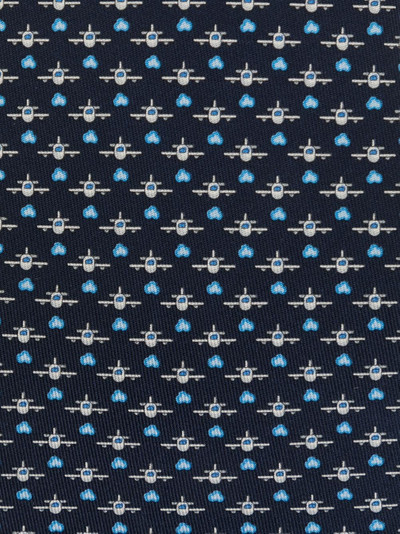 Salvatore Ferragamo airplane-print silk tie outlook