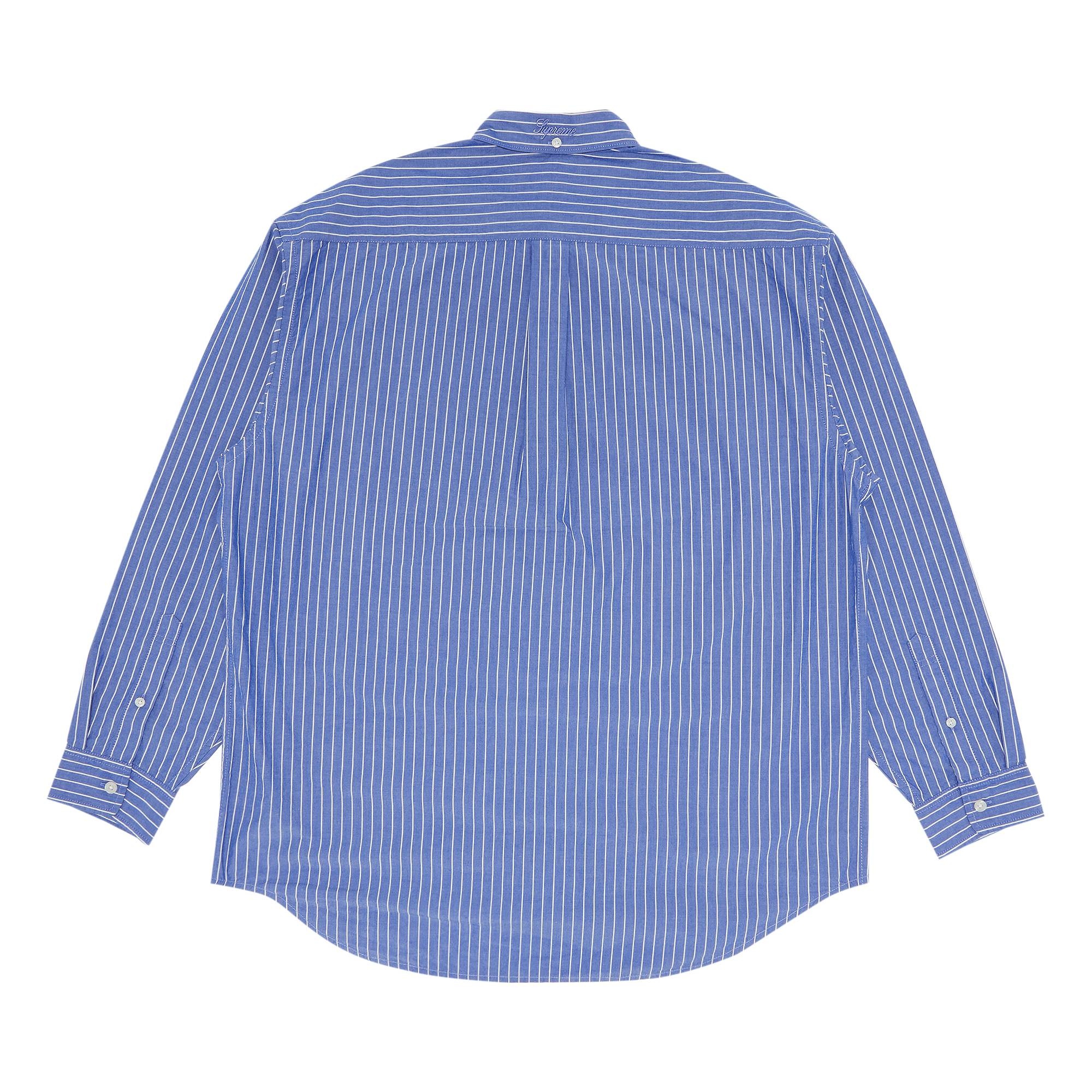 トップス Supreme loose fit stripe shirt blue M Supreme Supreme Loose Fit Stripe Shirt 'Blue' | REVERSIBLE