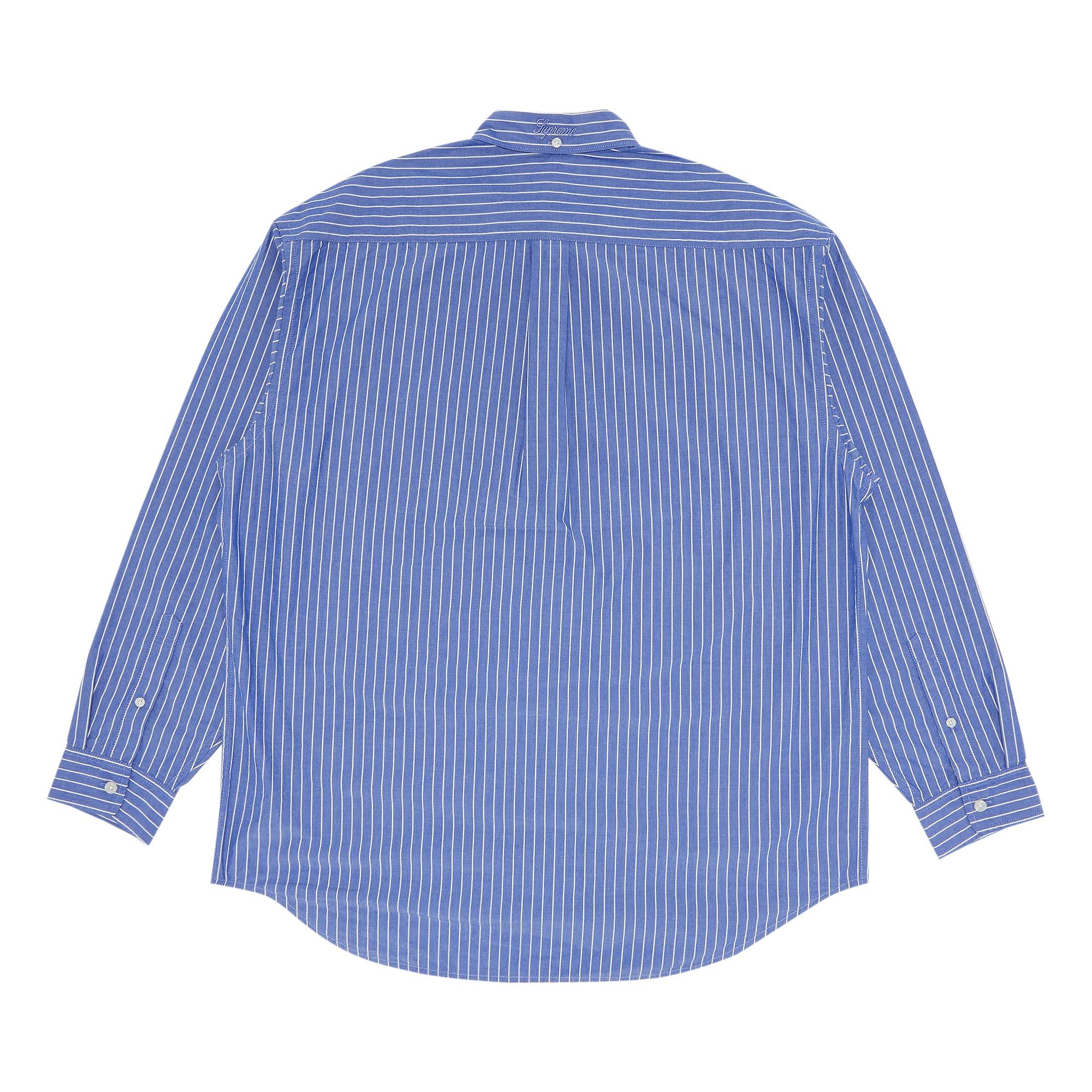 Supreme Loose Fit Stripe Shirt 'Blue' - 2