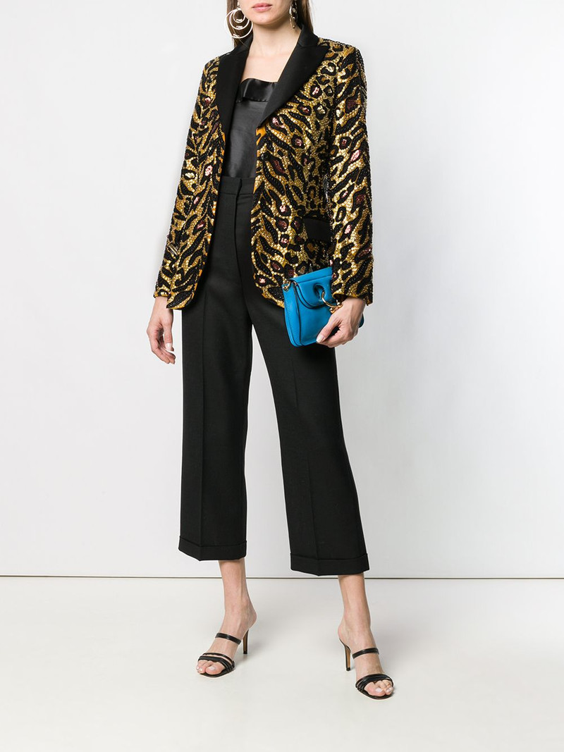 Moschino Tiger sequin-embellished blazer outlook