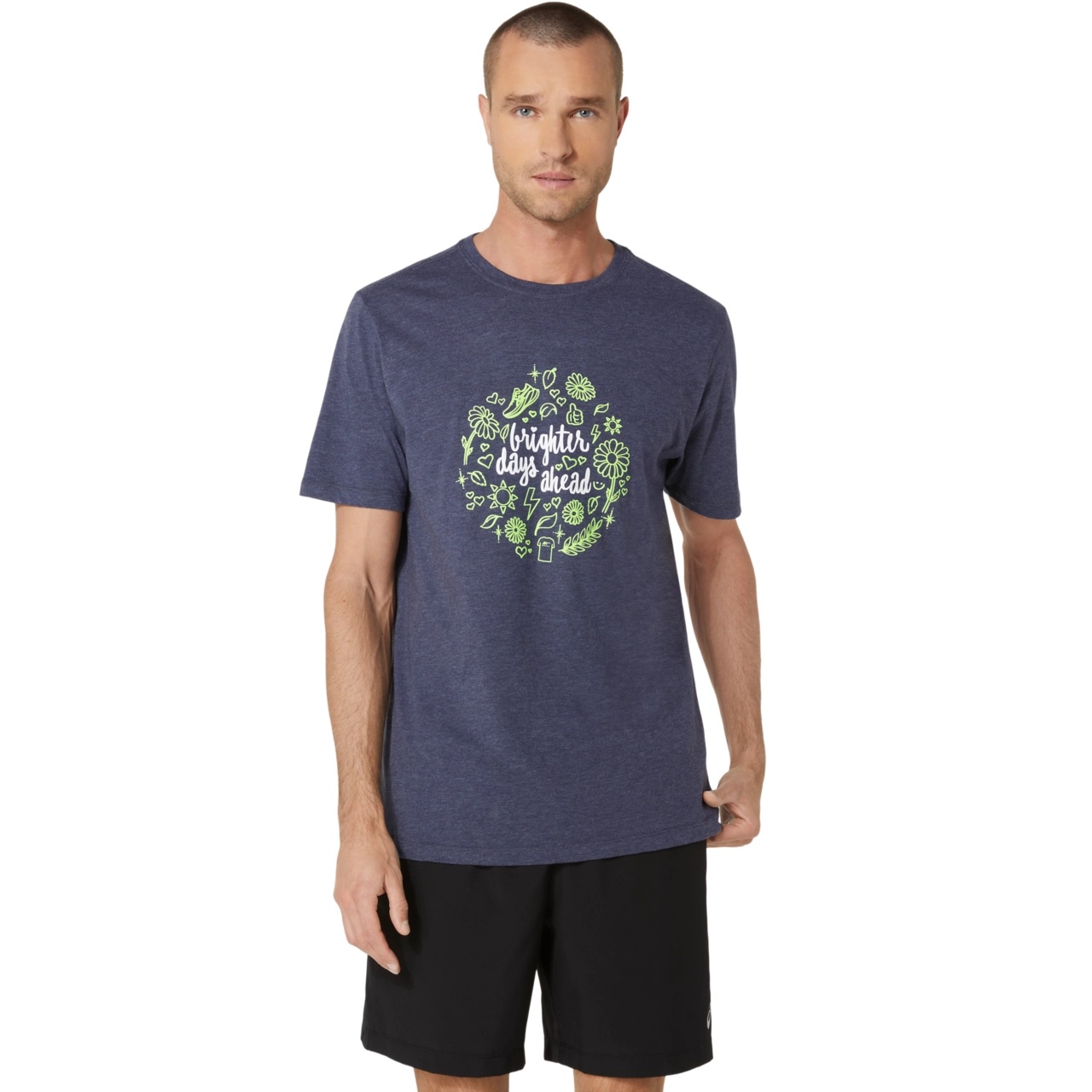 UNISEX ASICS BRIGHTER DAYS AHEAD SHORT SLEEVE TEE - 1