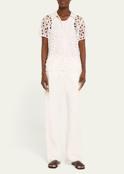 BODE Primrose Floral Lace Button Down Shirt outlook