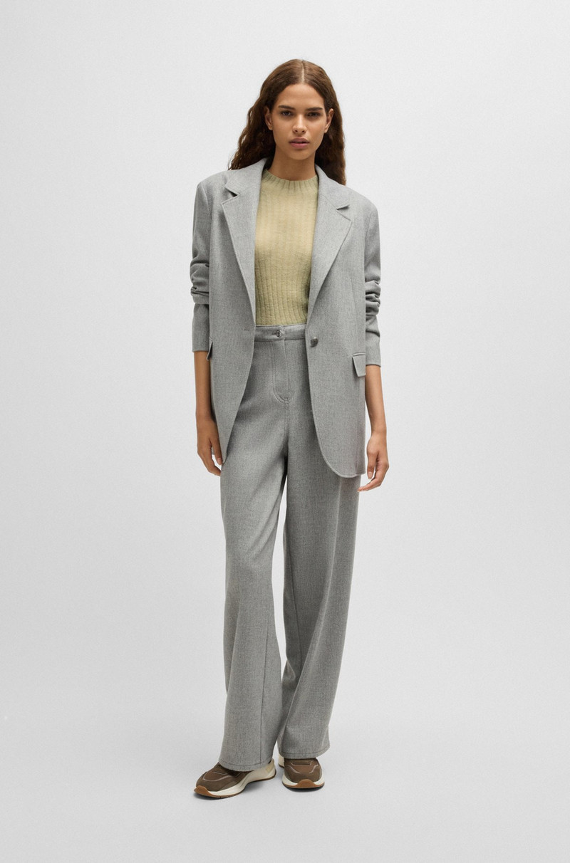 BOSS WOOL-BLEND SLIM-FIT SWEATER WITH SIDE SLITS outlook