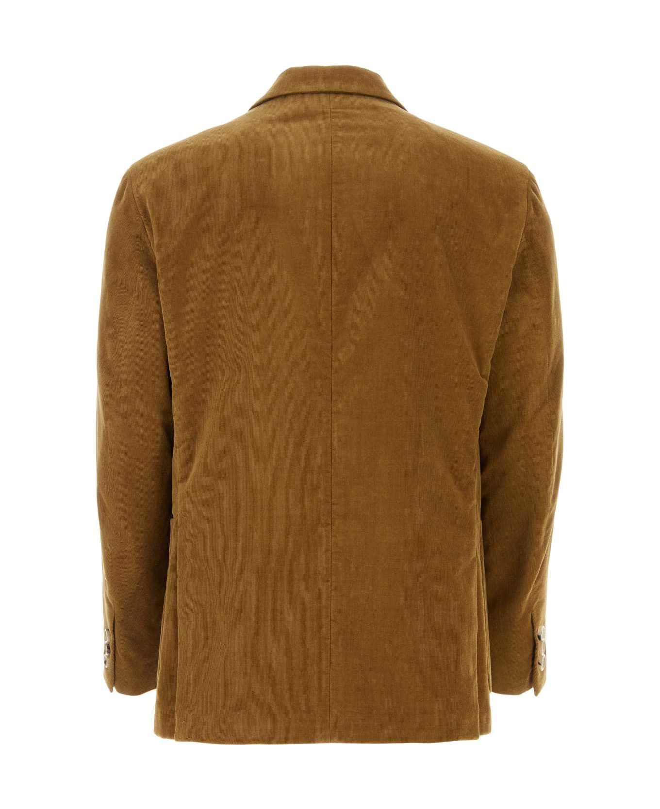 Caramel Velvet Blazer - 2