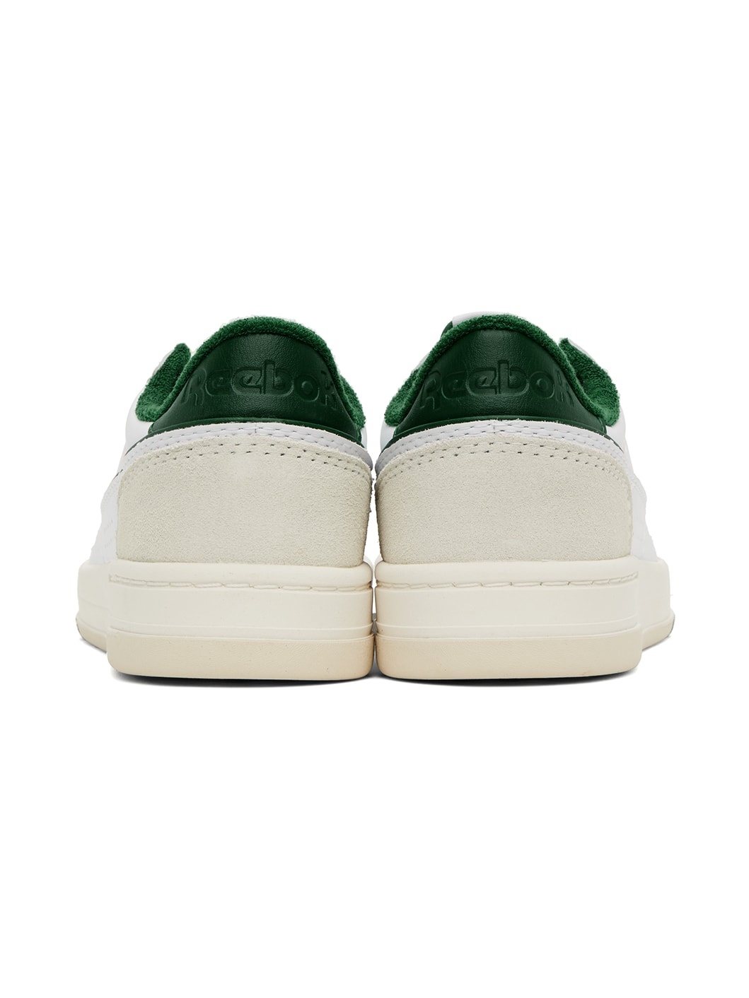 White & Green Lt Court Sneakers - 2