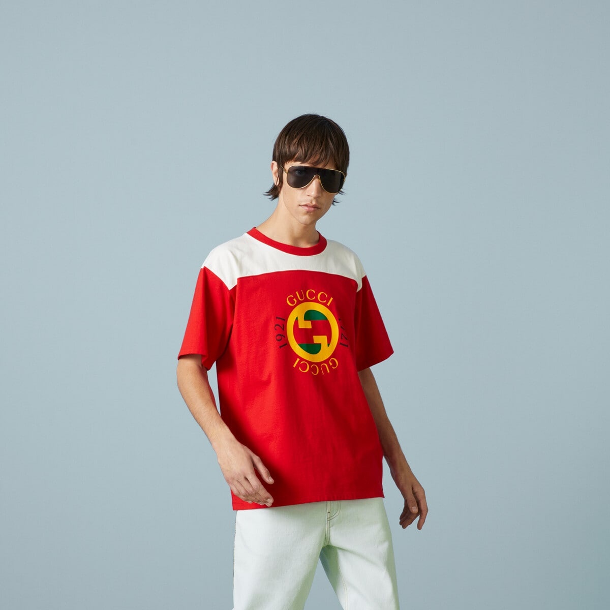【GUCCI】1921 Interlocking Print Cotton Short-Sleeve T-Shirt 1921 Interlocking G T-shirt | Gucci | OTTODISANPIETRO