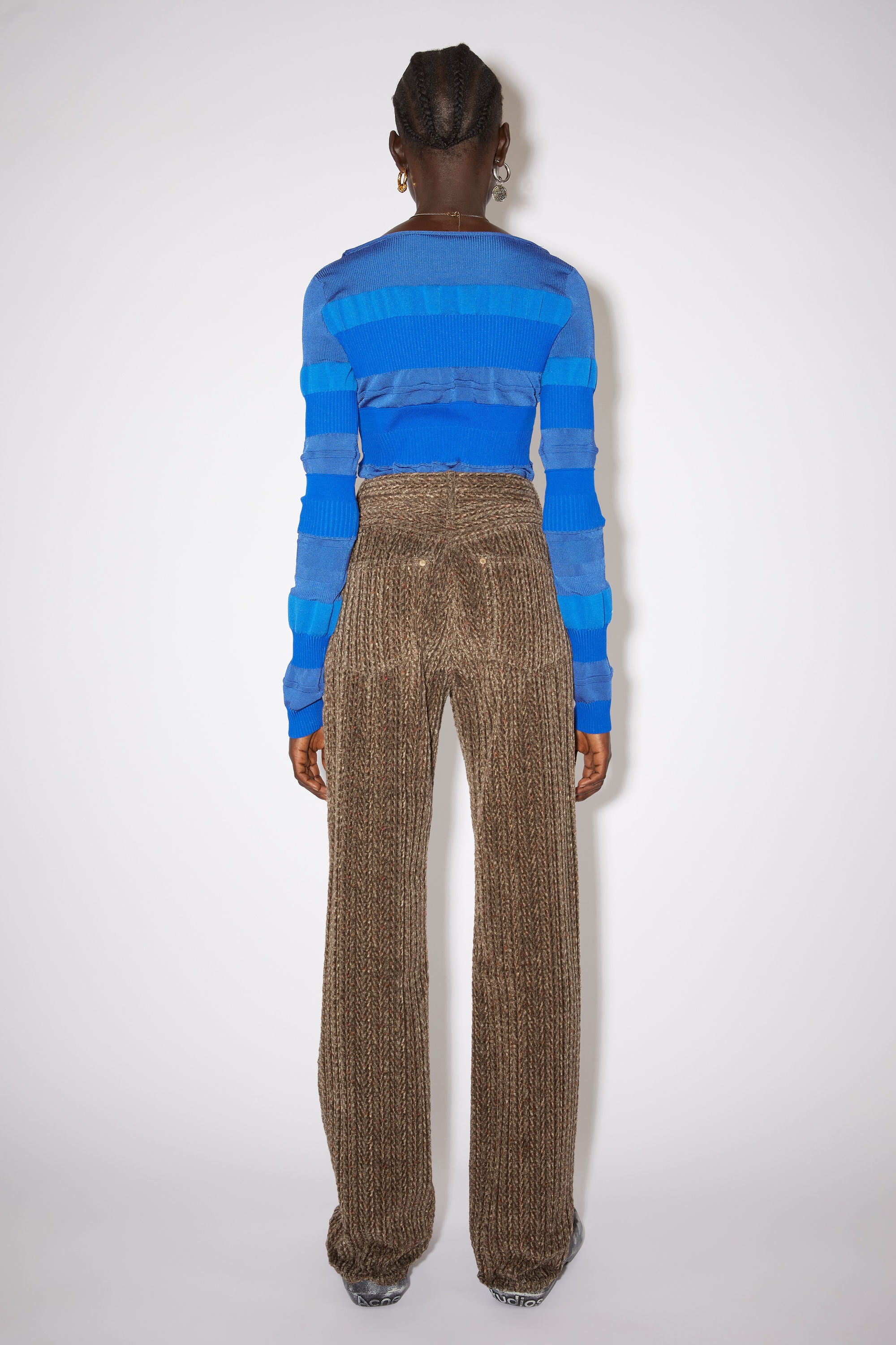 Regular fit corduroy trousers - Brown - 3