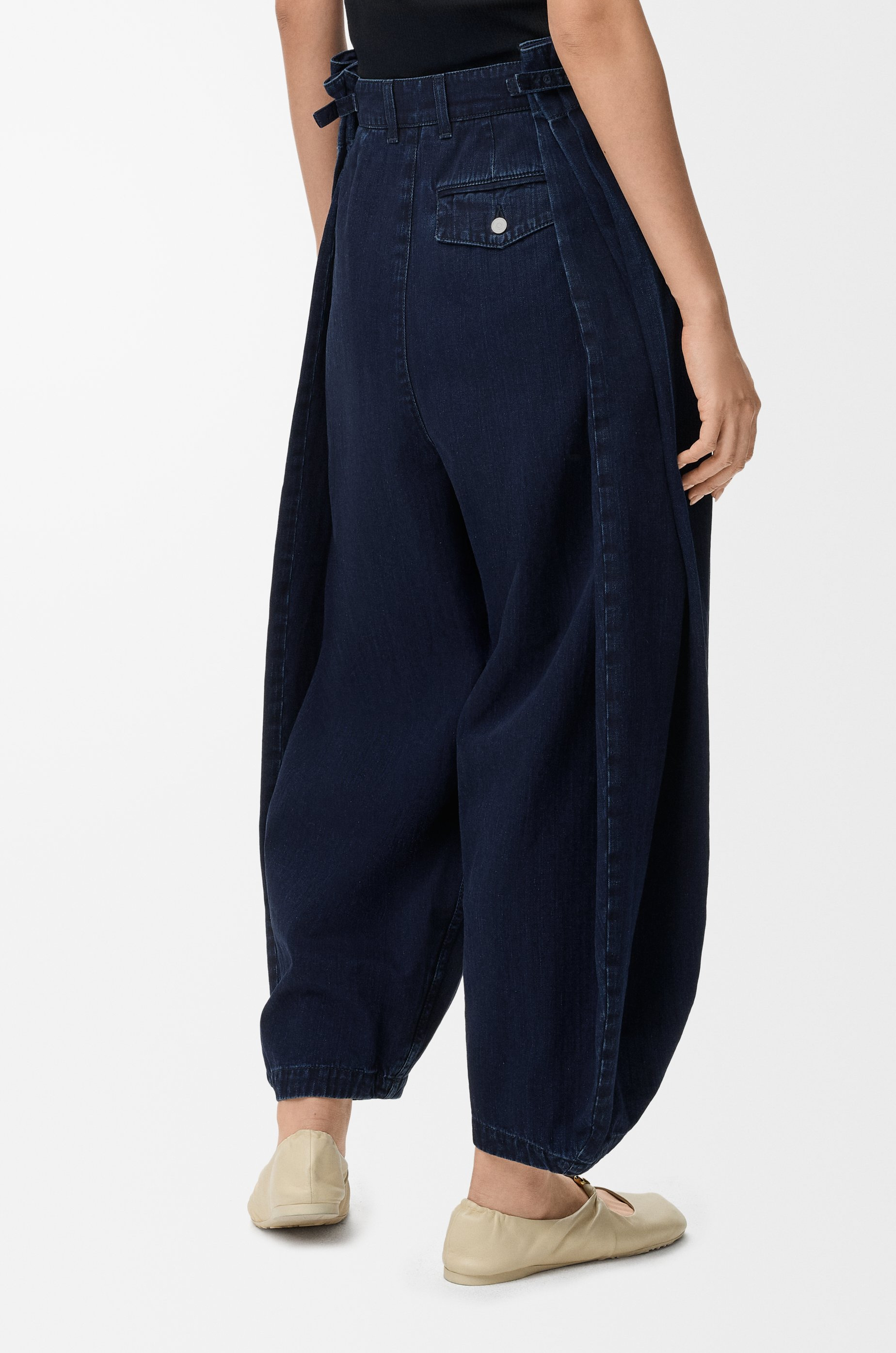 Draped jeans in denim - 4