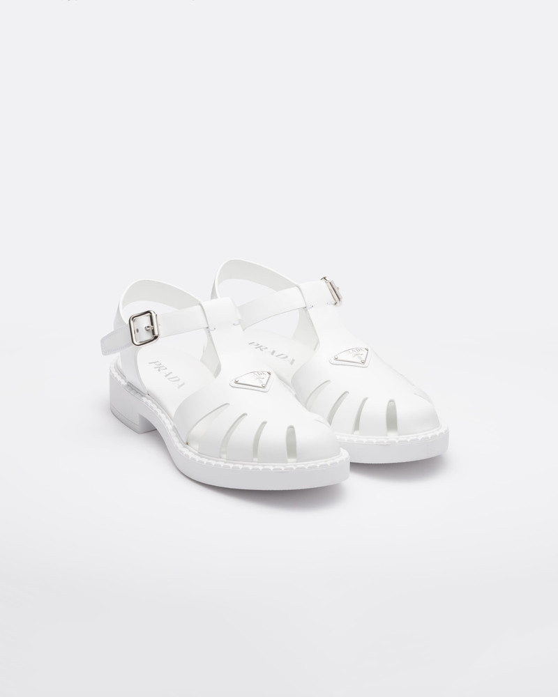 Brushed leather fisherman sandals 1