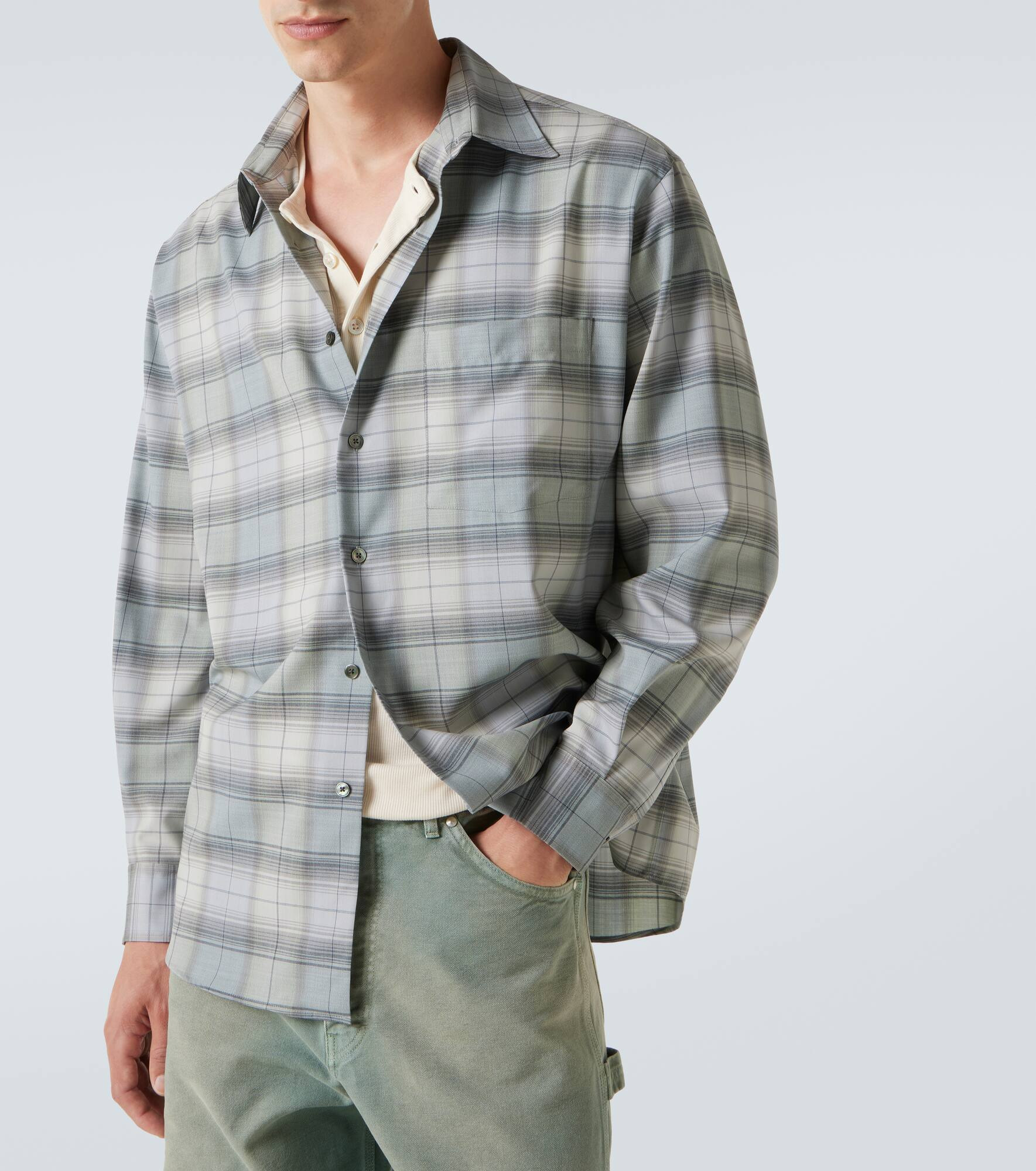 Checked wool shirt - 5