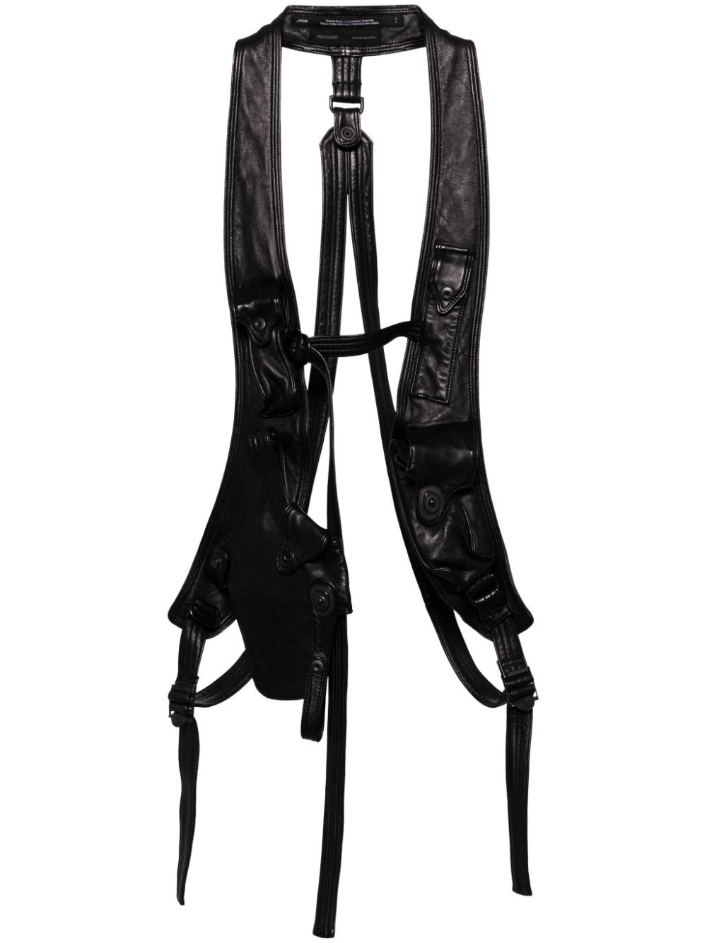 leather harness vest - 1