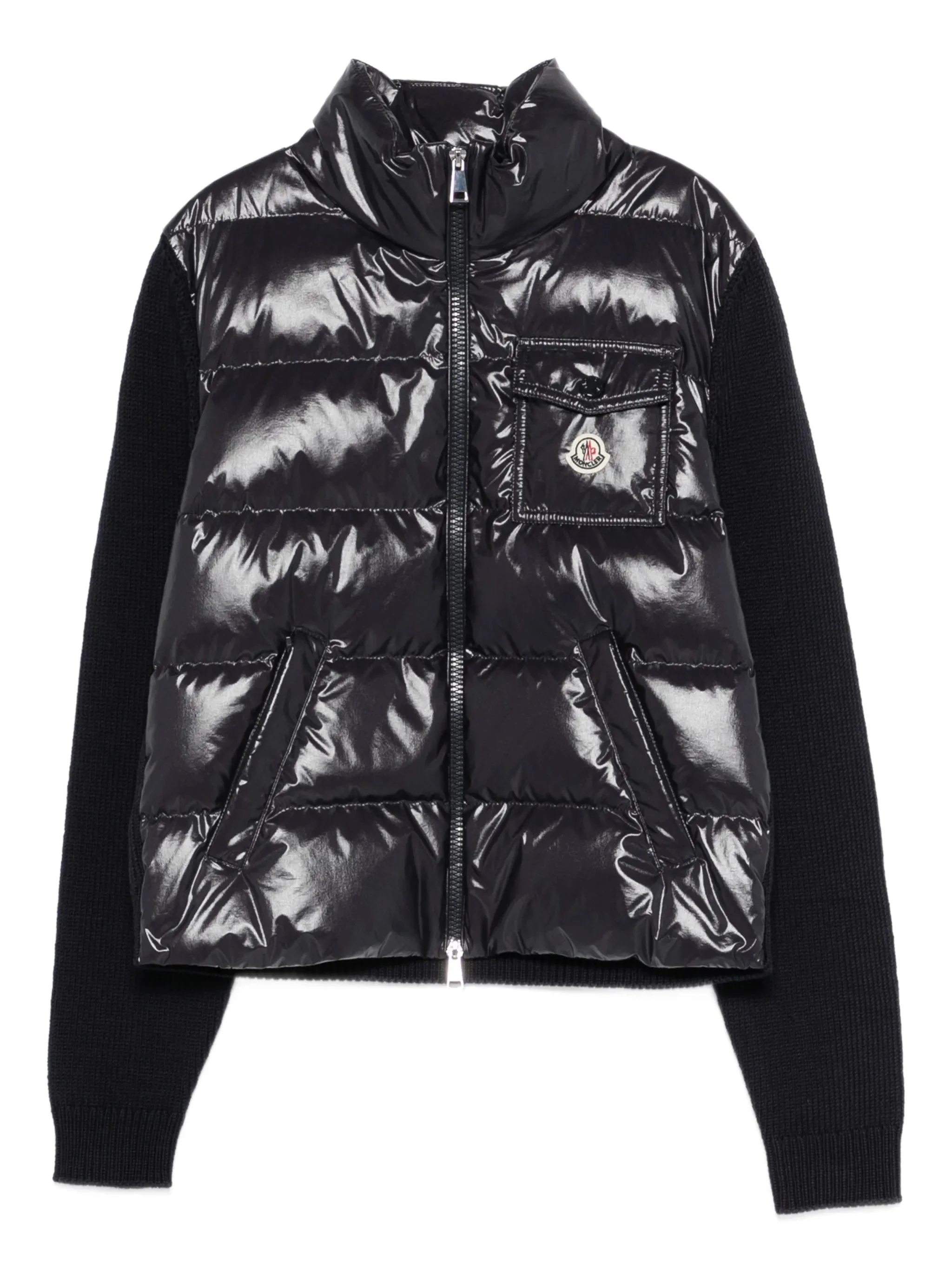 Moncler Padded Knitted-panels Jacket - 1