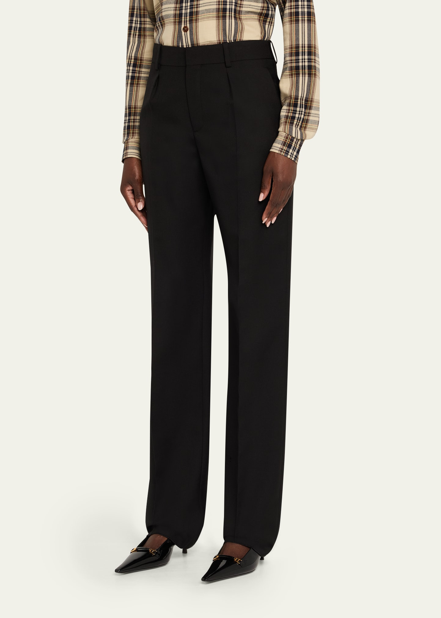 Wool Straight-Leg Suiting Trousers - 4