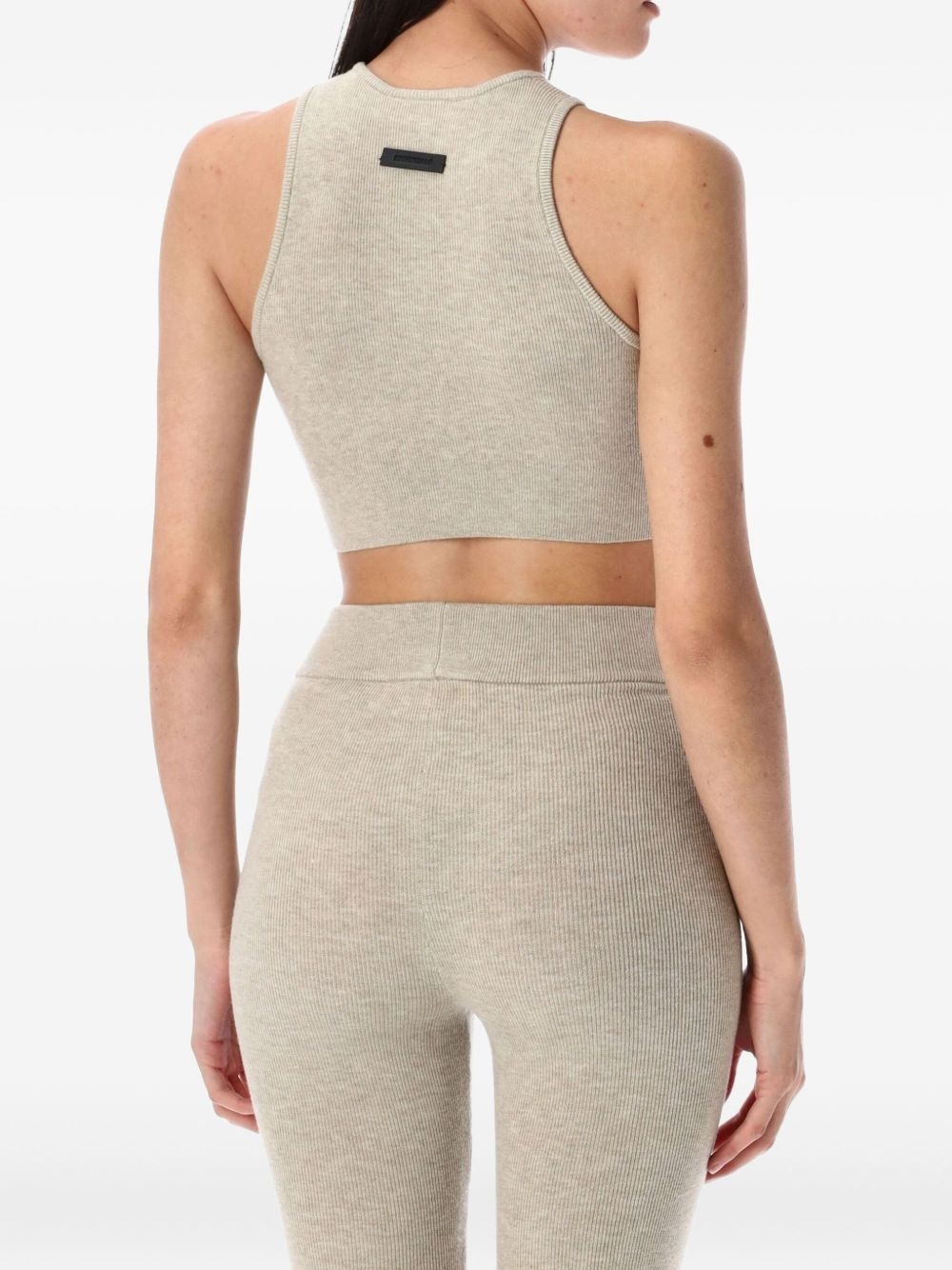 crew-neck ribbed tank top - 2