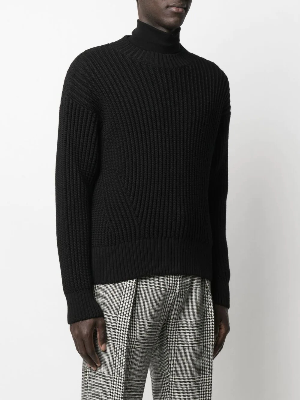 ribbed crew-neck jumper - 3