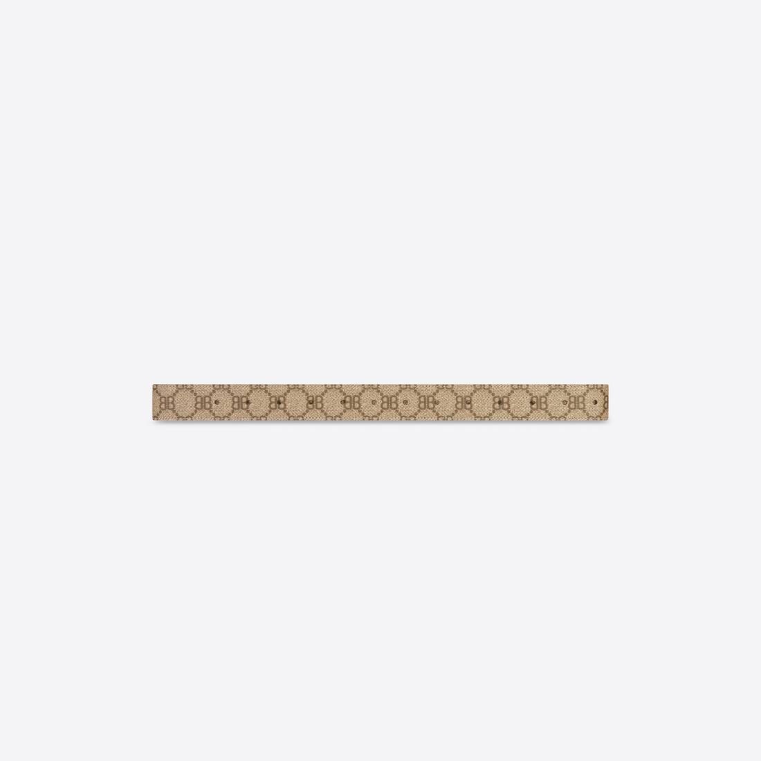 Men's Hacker Bb Large Belt In Coated Canvas in Beige - 2