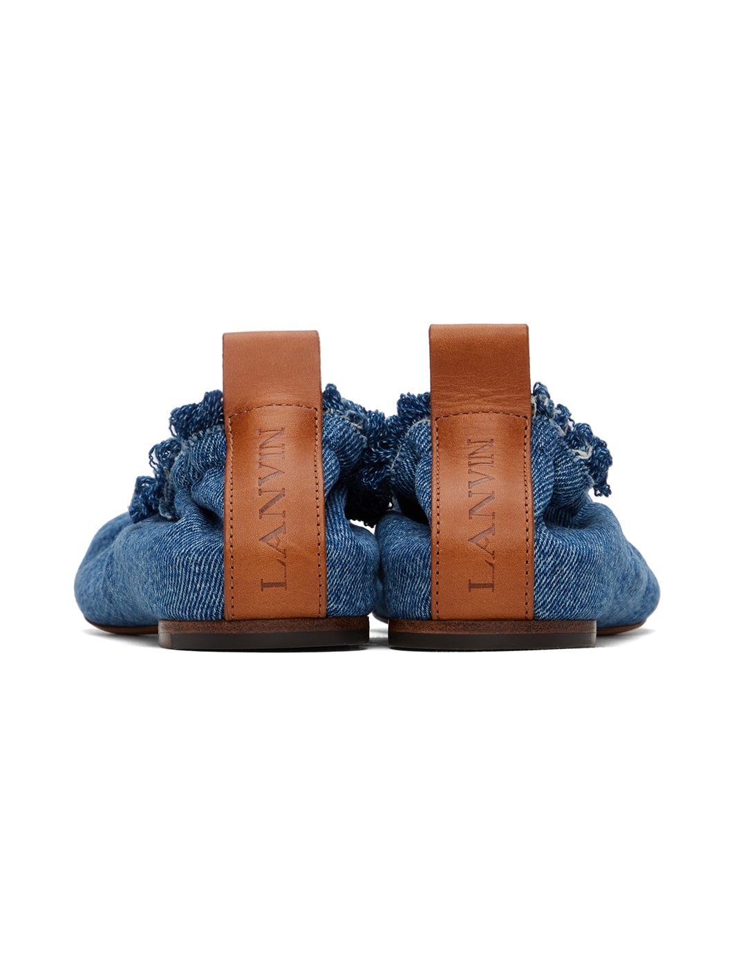 Blue Denim Ballerina Flats - 2
