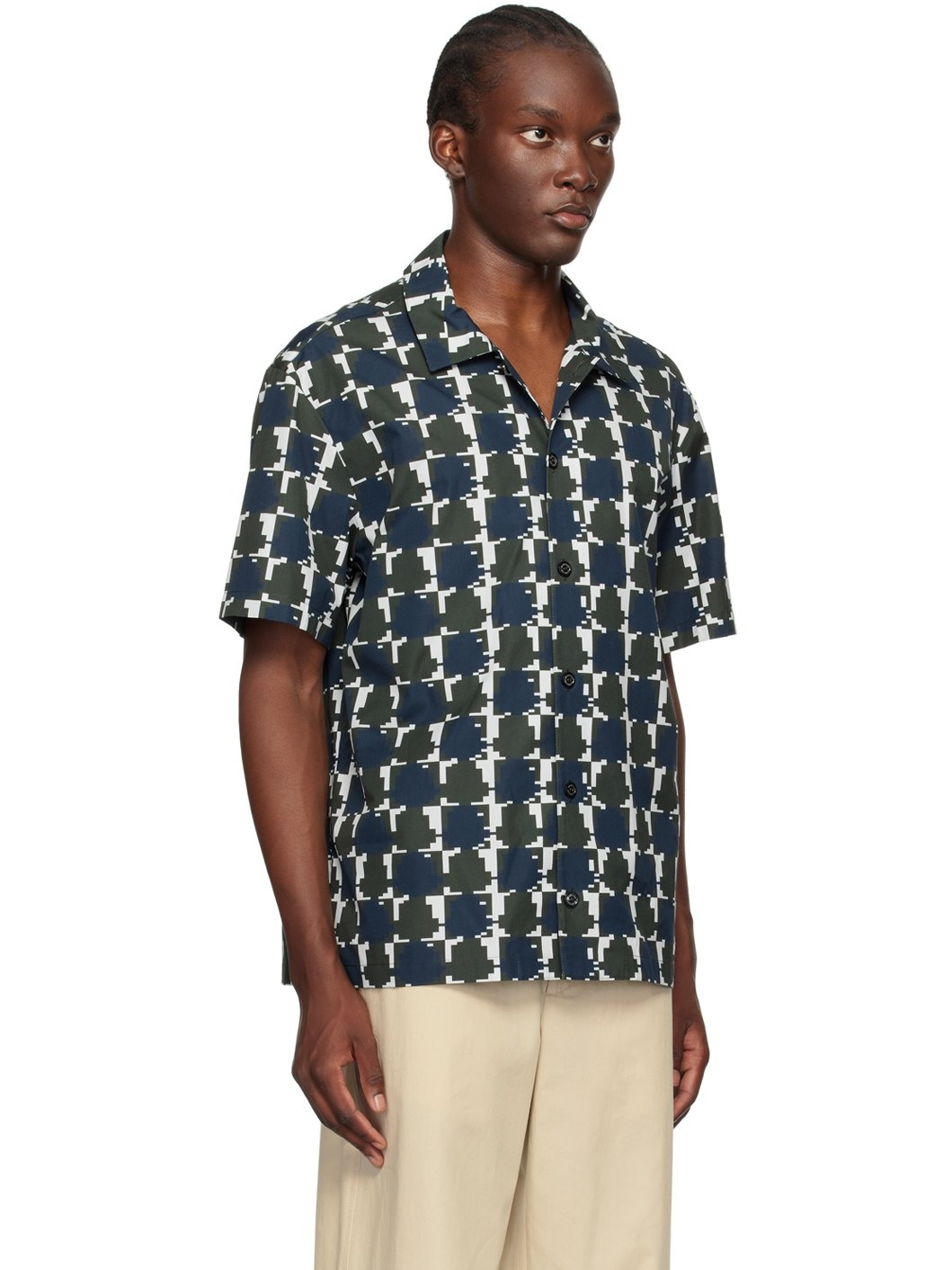 Green & Blue Logo Print Shirt - 2