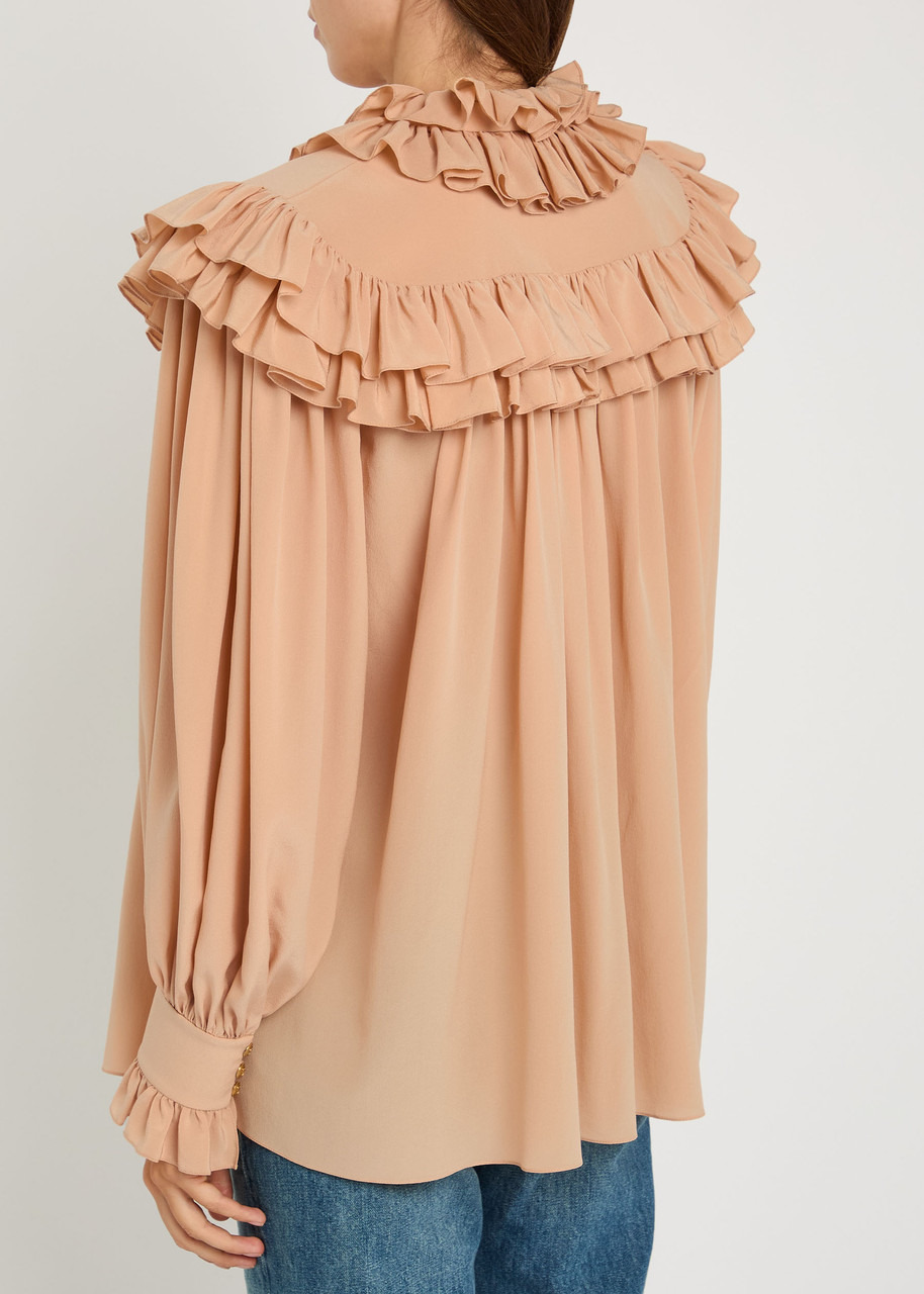 Chloe Ruffled Silk-chiffon Blouse - 3