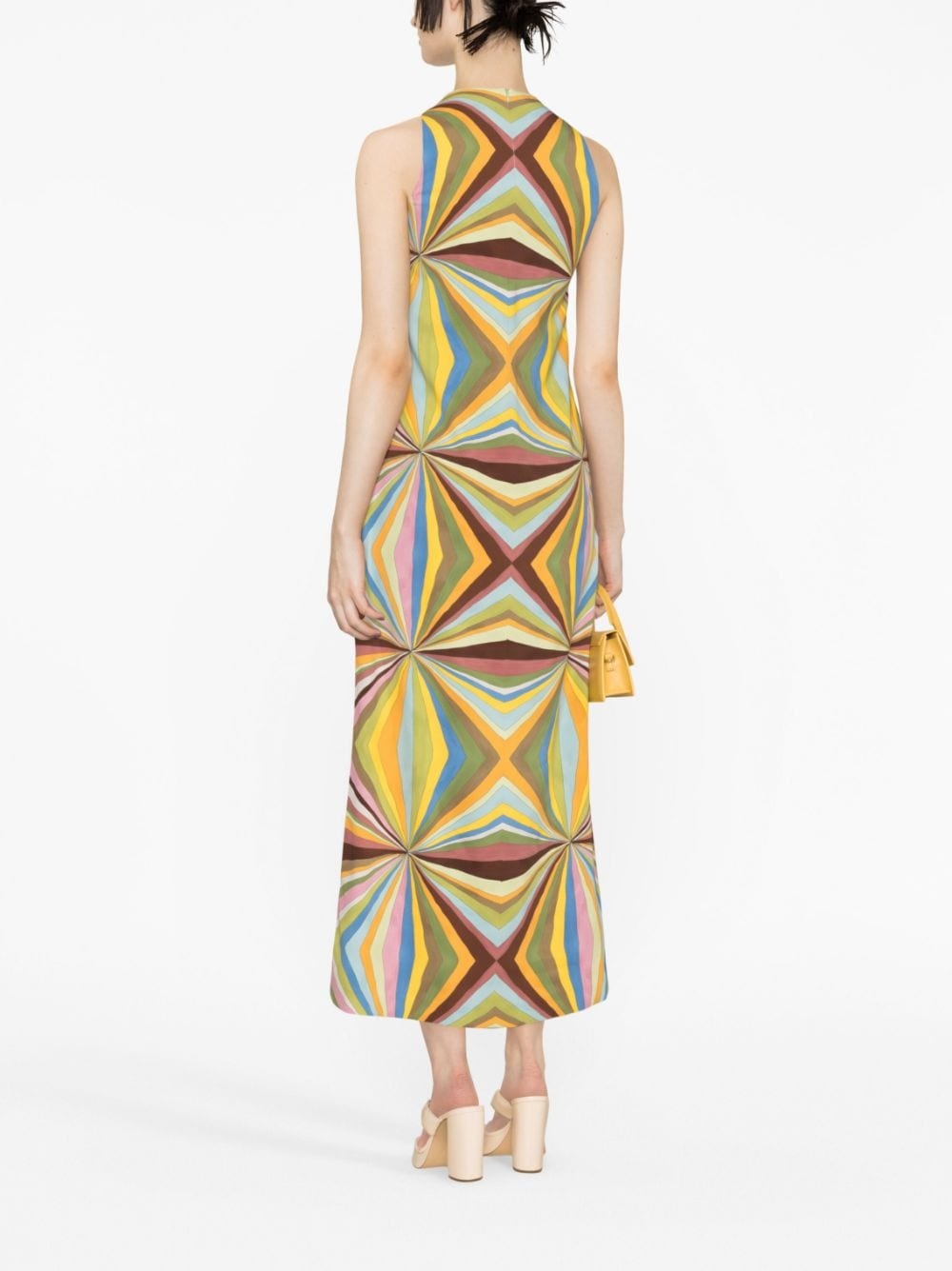 Racer geometric-print maxi dress - 4