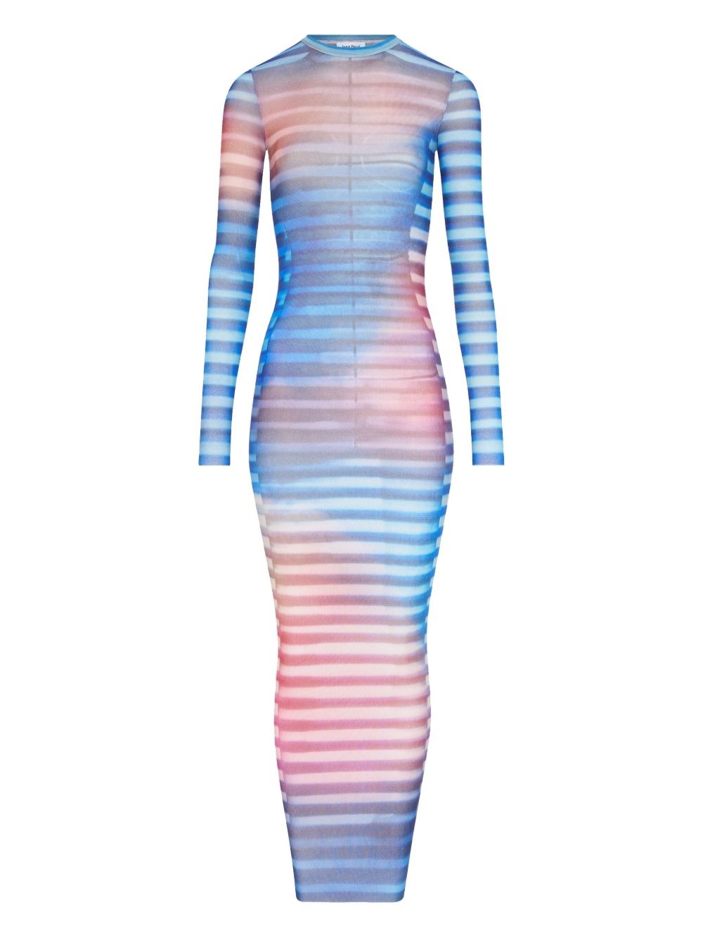 long-sleeve mesh dress - 1