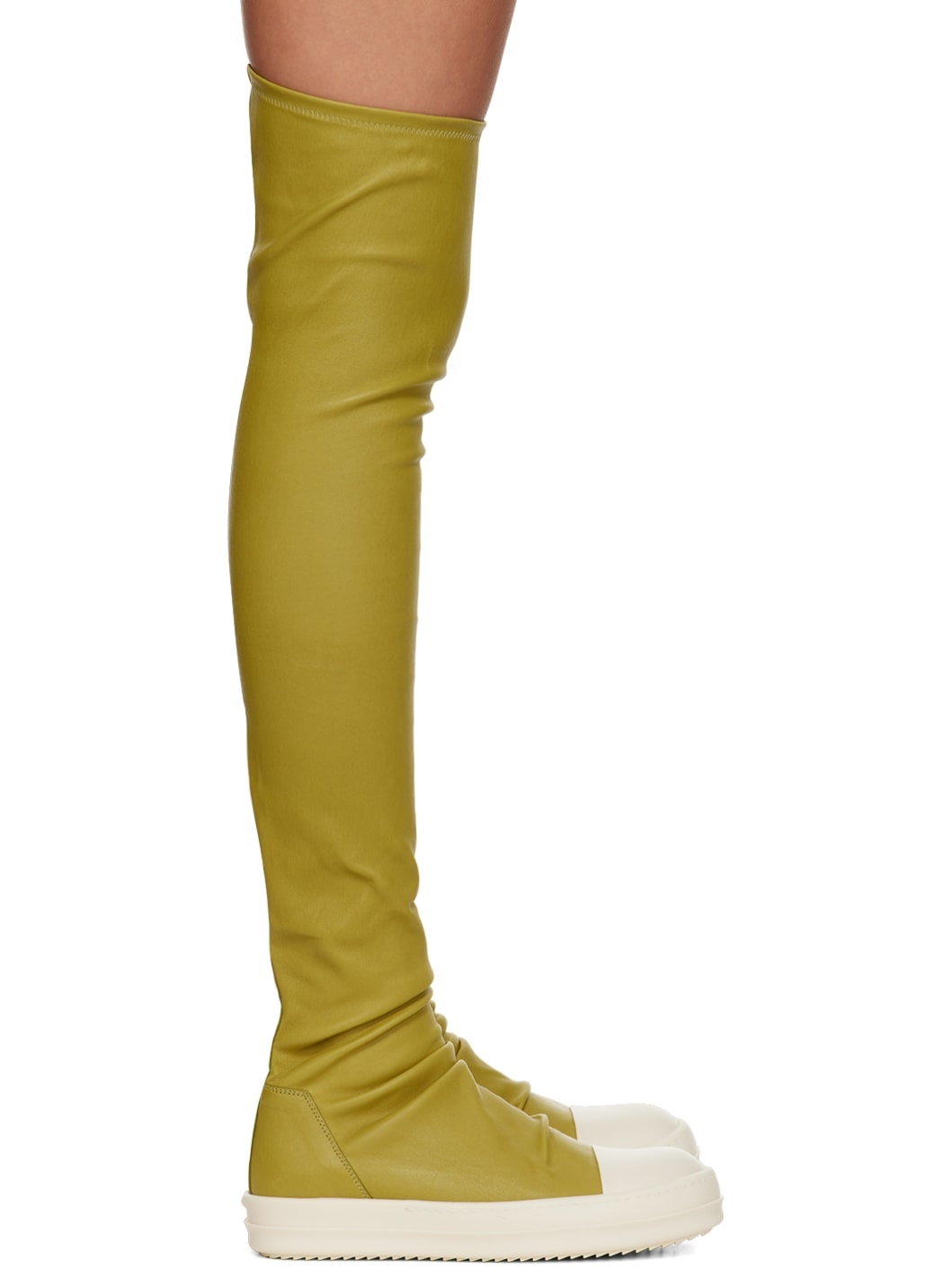 Rick Owens Yellow Stocking Boots REVERSIBLE