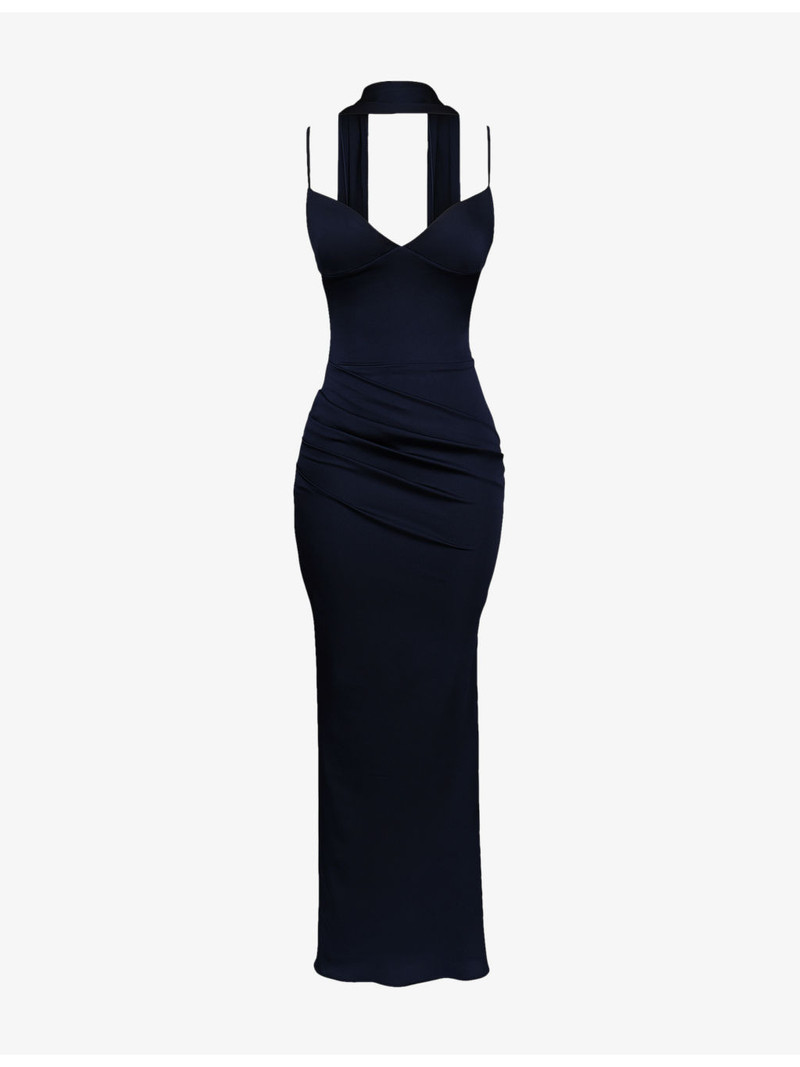 Freya V-Neck Satin Maxi Dress 1
