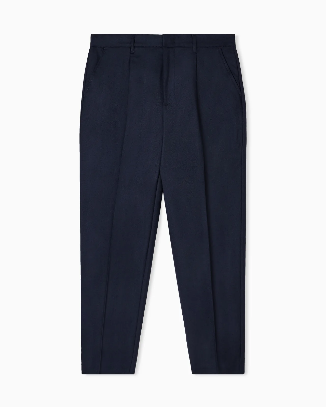 VIRGIN-WOOL STRETCH-TWILL TROUSERS - 1