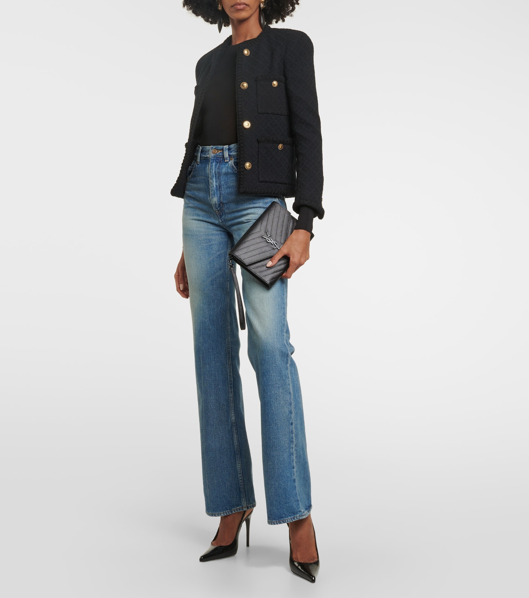 Cassandre matelassé leather clutch - 5