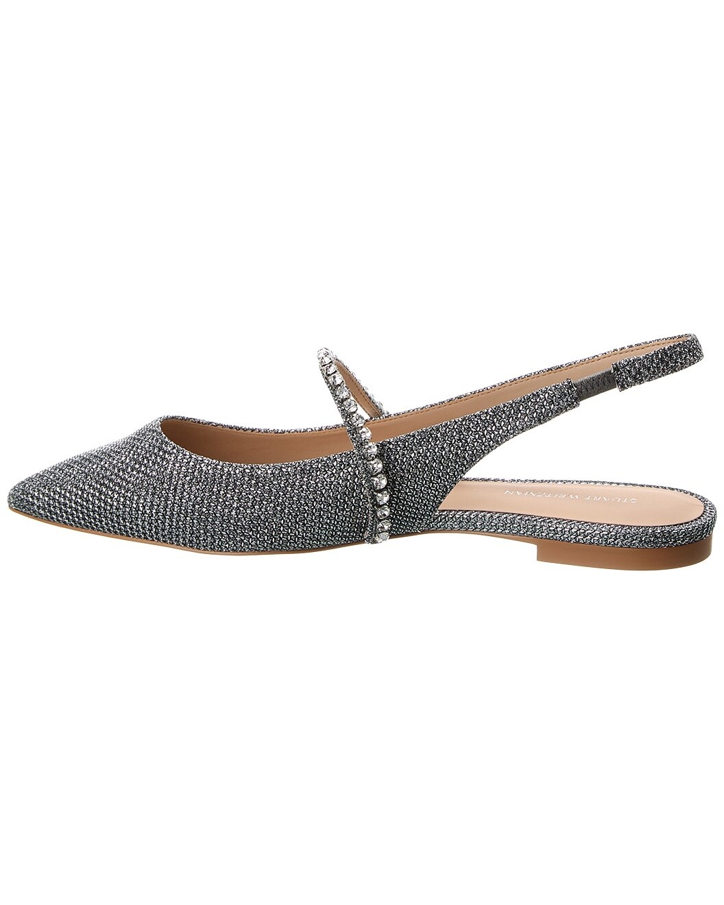 Stuart Weitzman Crystalline Mesh Slingback Flat - 2