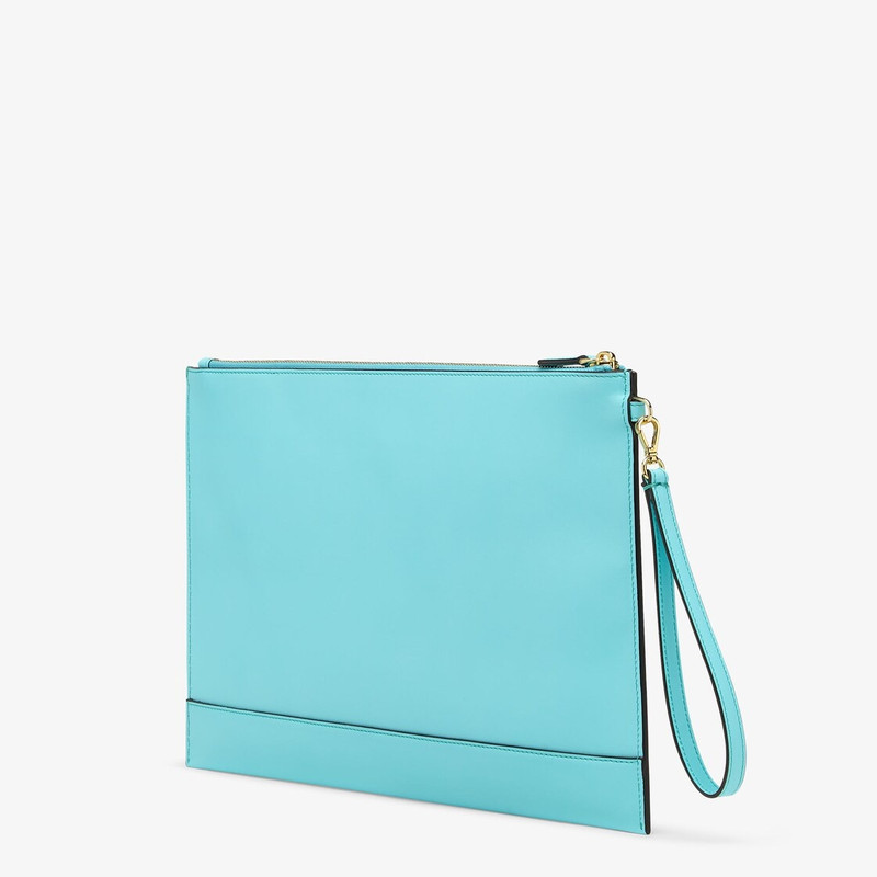 FENDI Turquoise leather pouch outlook