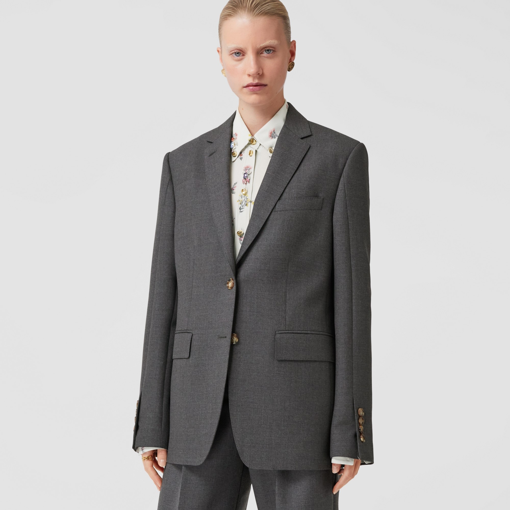 Relaxed Fit Wool Tailored Jacket - 6
