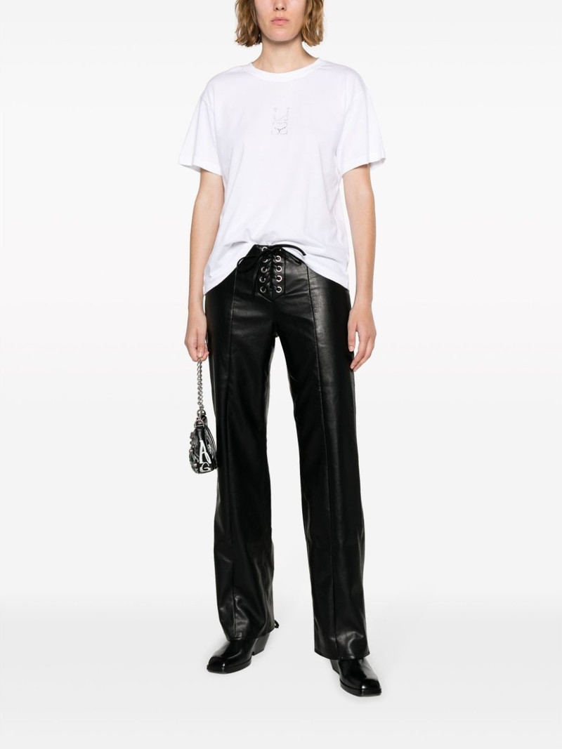 LUDOVIC DE SAINT SERNIN crystal-logo cotton T-shirt outlook