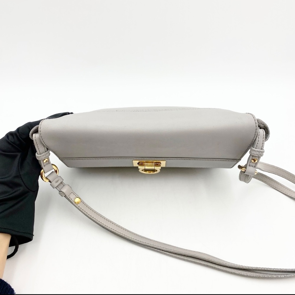 Ferragamo Grey Gancini Crossbody Bag - 5