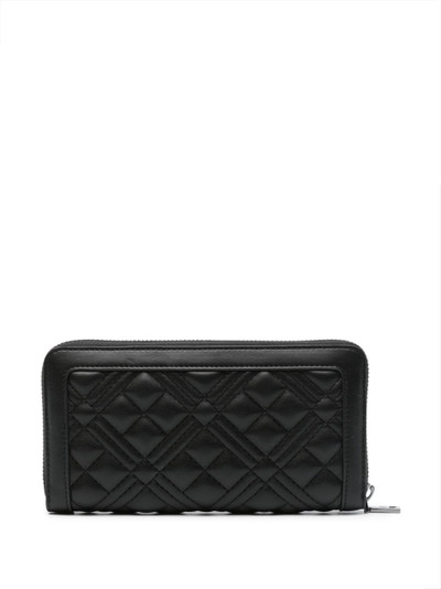 Moschino logo-lettering quilted wallet outlook