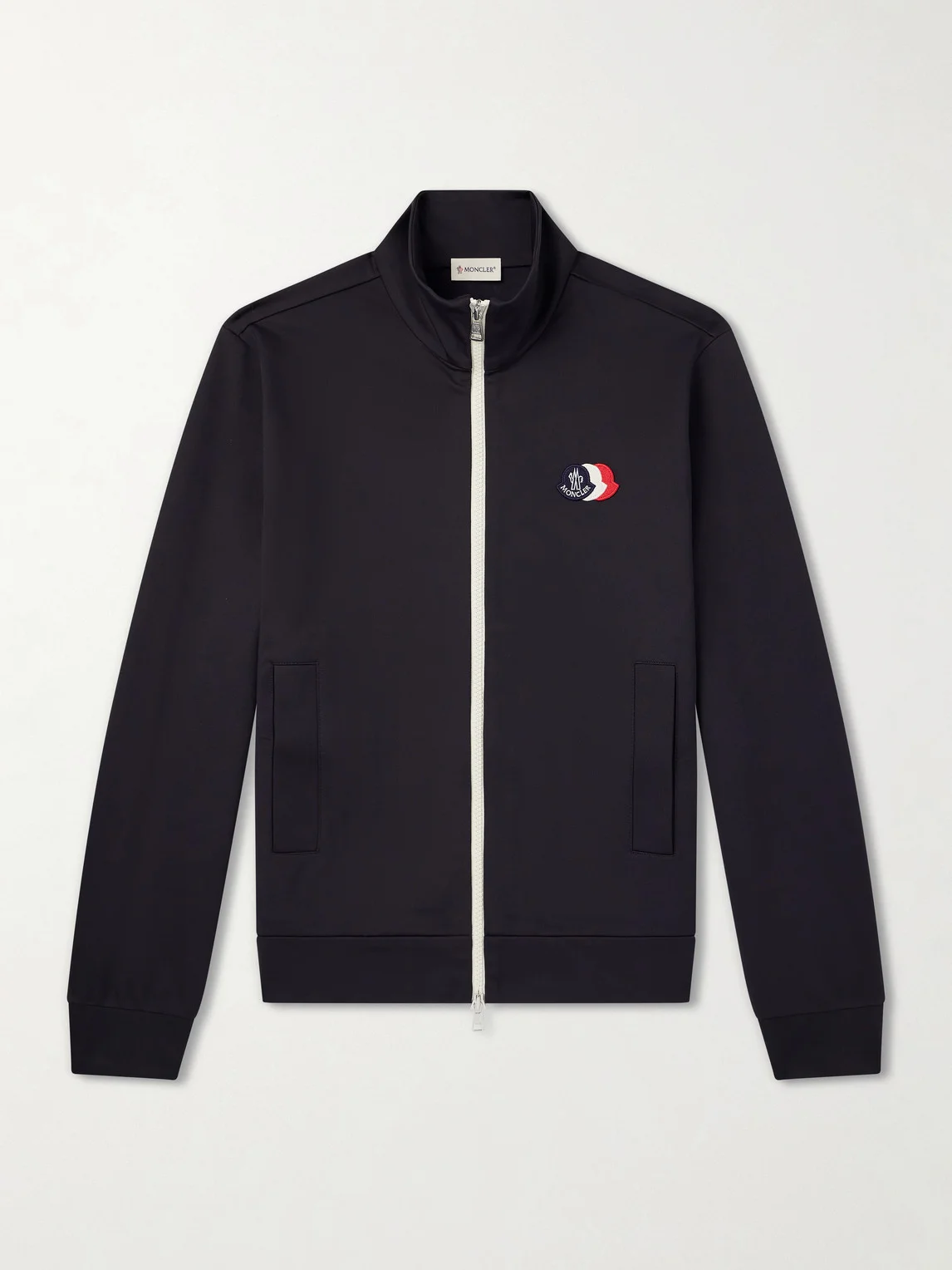 Logo-Appliquéd Shell Zip-Up Sweatshirt - 1