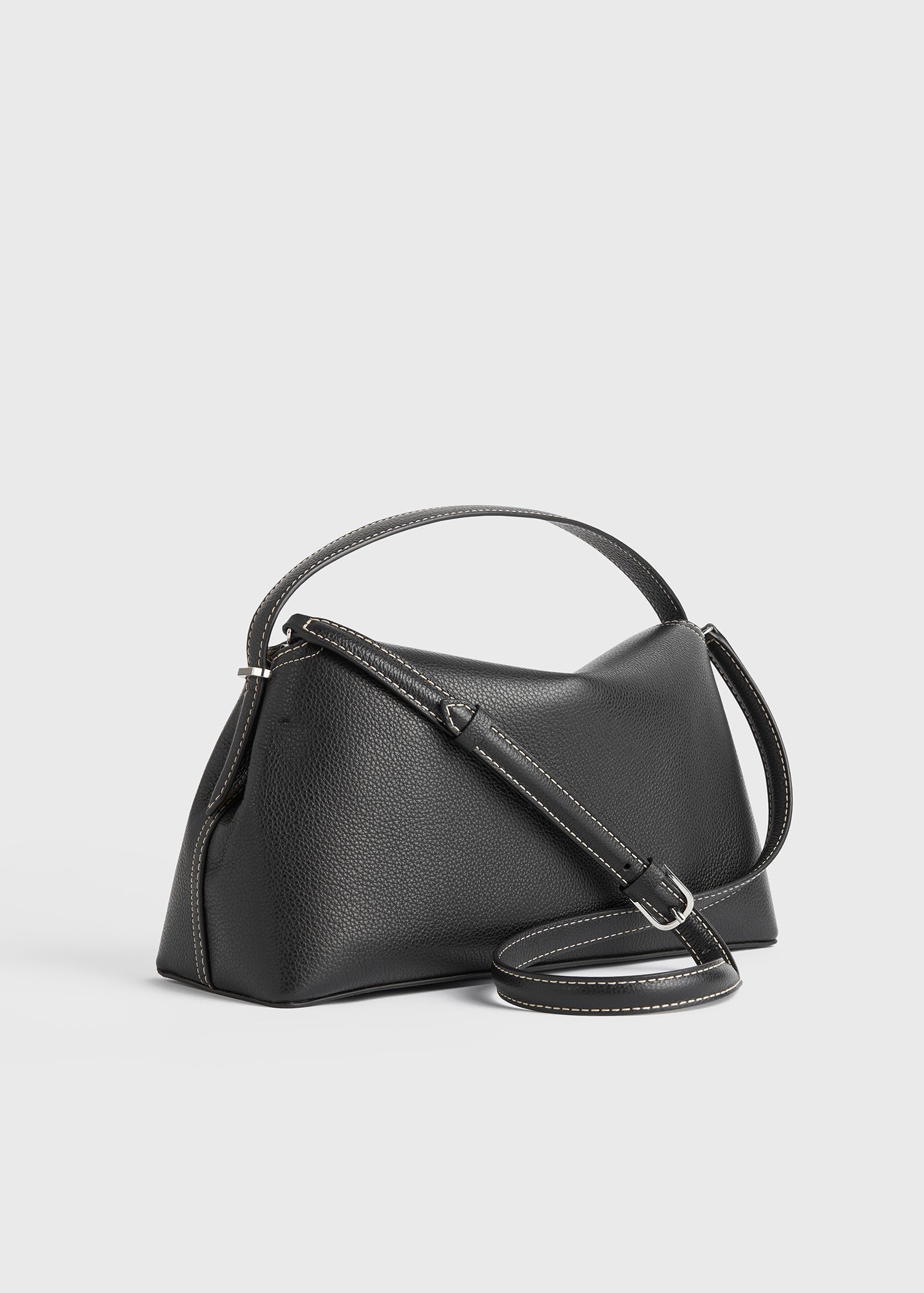 Totême T-Lock top handle black grain | REVERSIBLE