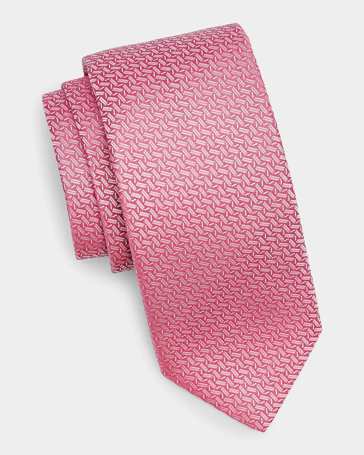 Men's Zigzag Woven Silk Tie - 1