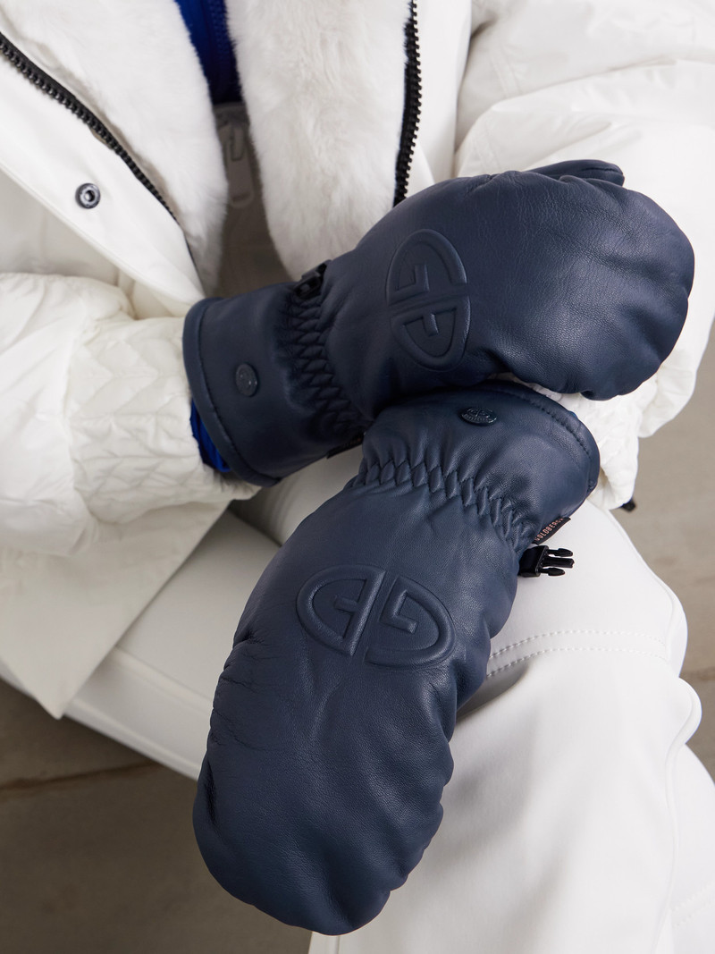 GOLDBERGH Hilja Logo-embossed Padded Leather Mittens outlook