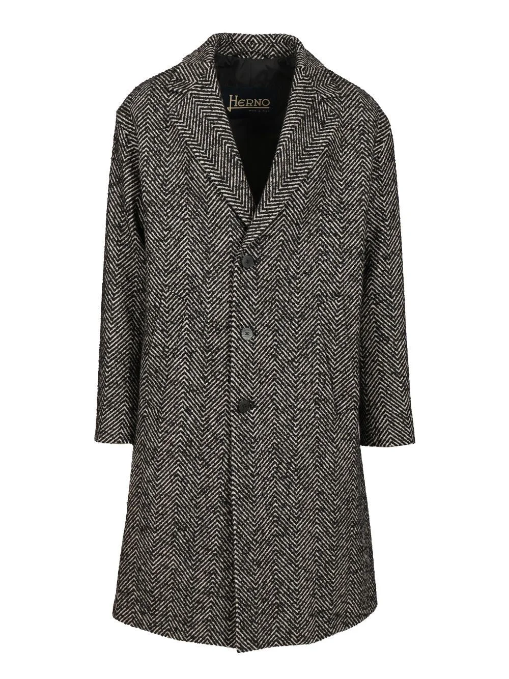 Herno Men Wool Chevron Coat - 1