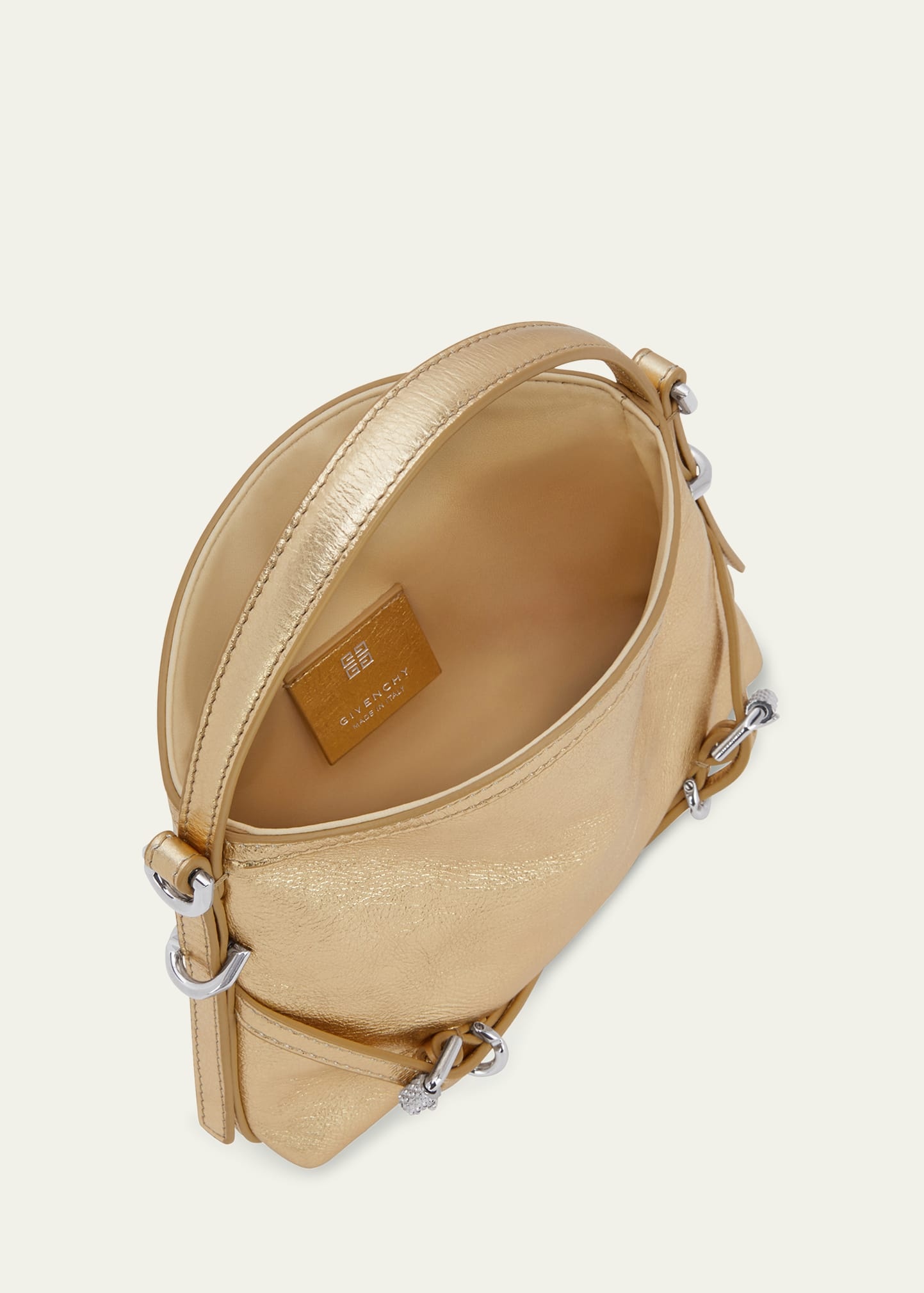 Voyou Nano Shoulder Bag in Metallic Leather - 2
