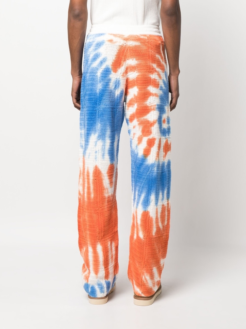 tie-dye macramé trousers - 4