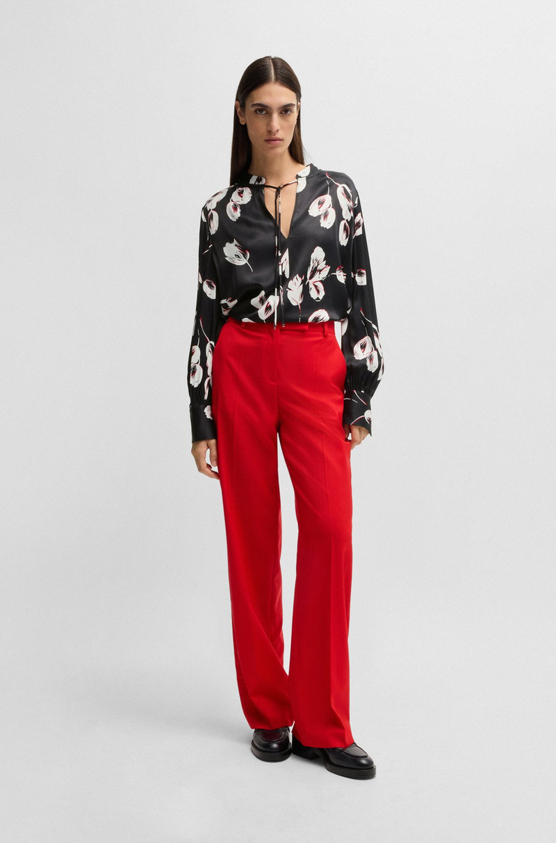 BOSS RELAXED-FIT BLOUSE WITH TULIP PRINT outlook