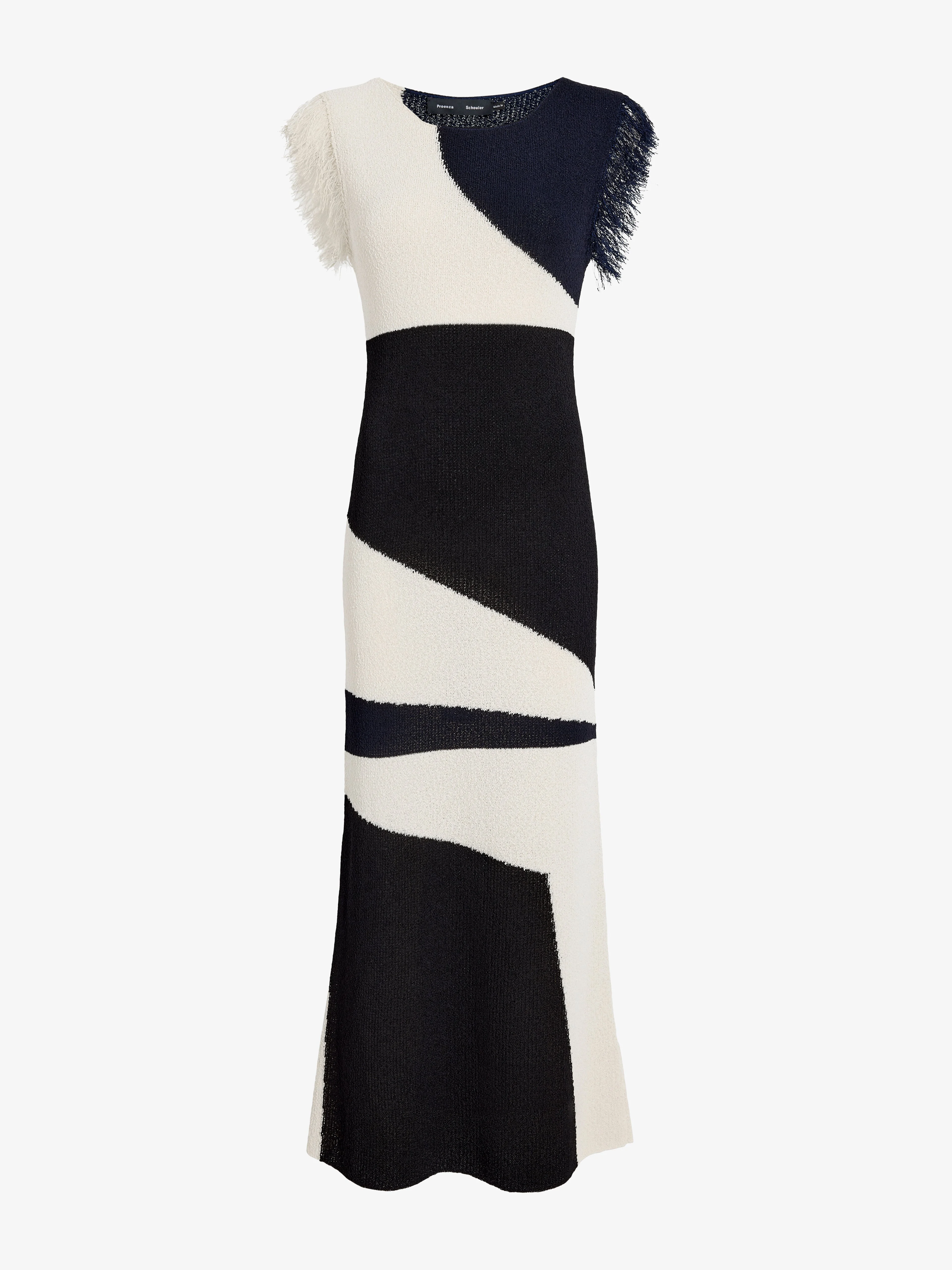 Saskia Dress in Textured Fringe intarsia - 1