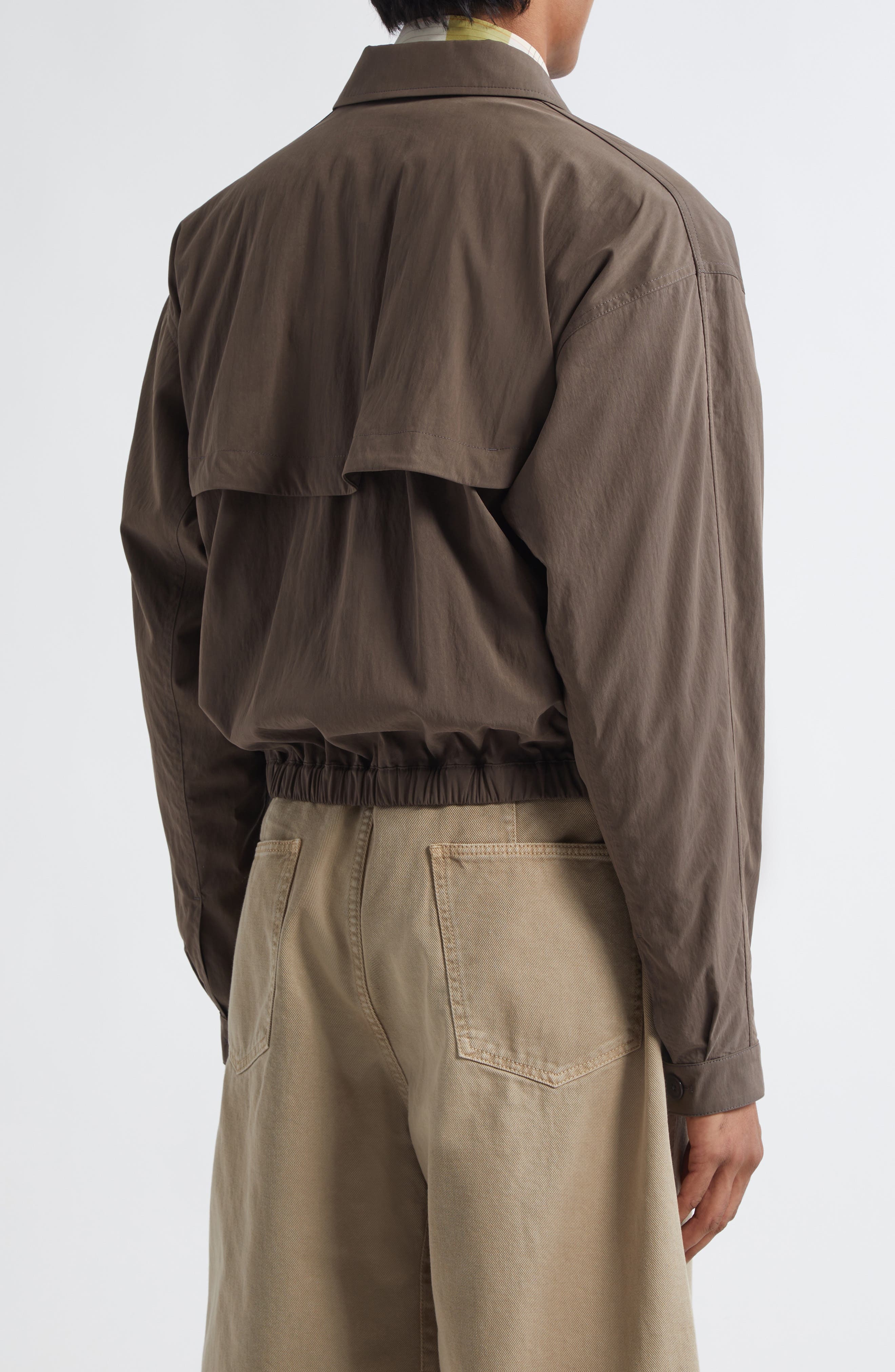 Lemaire Zip Front Blouson Jacket in Walnut at Nordstrom - 3