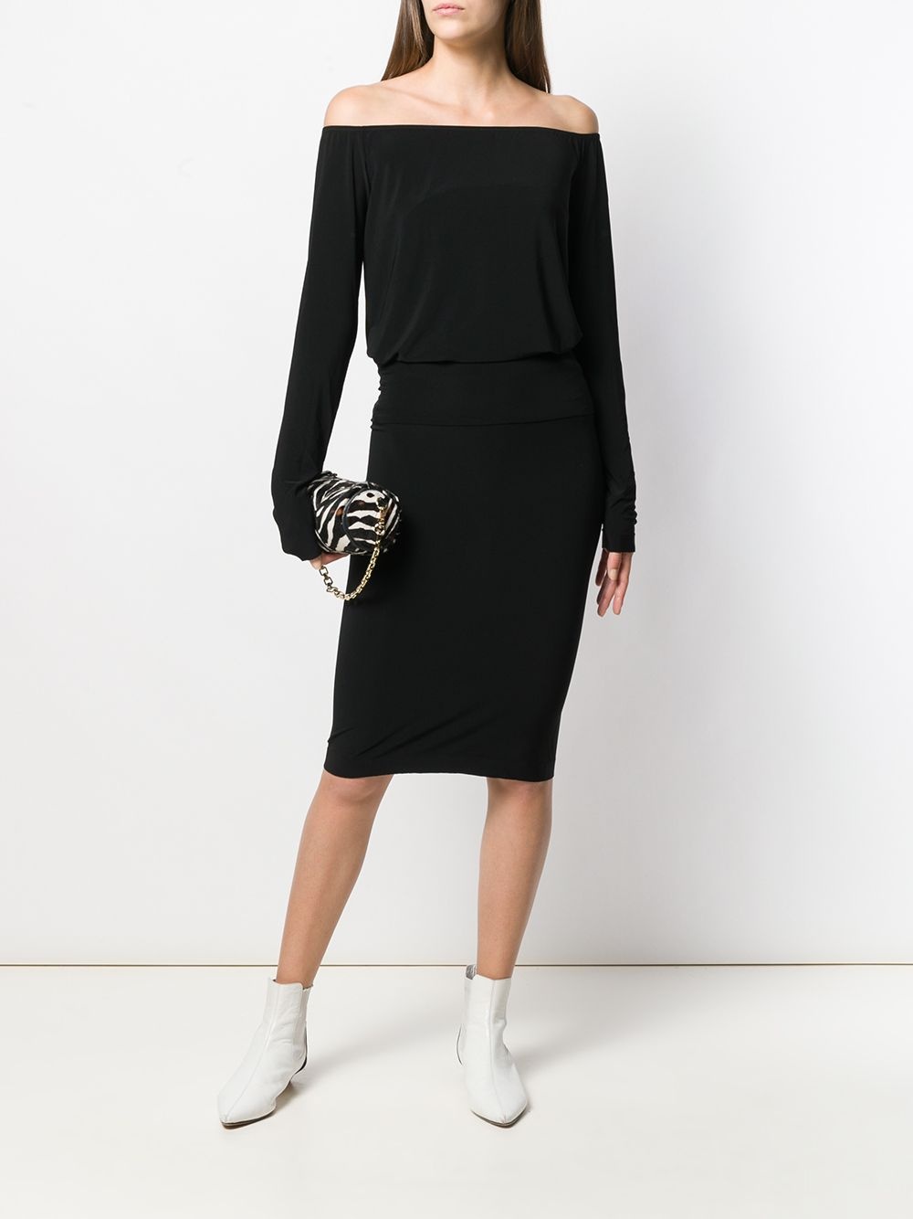mid-length fitted tube-skirt - 2