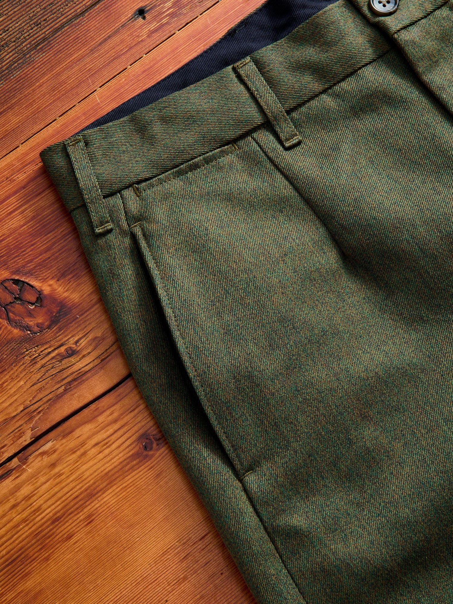 Melange Twill Andover Pants in Olive - 4